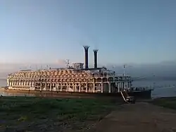 American Queen docked in St. Francisville, Louisiana in September 2017.