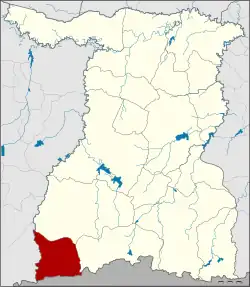 District location in Surin province