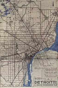 Analytic map of Detroit, 1932