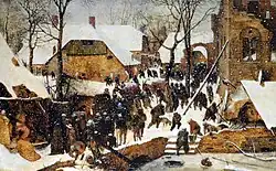 Brueghel's Adoration of the Magi in the Snow, oil on panel, 1563, Oskar Reinhart Collection Am Römerholz, Winterthur