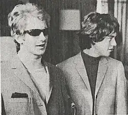 Oldham (left) with Mick Jagger c. 1966