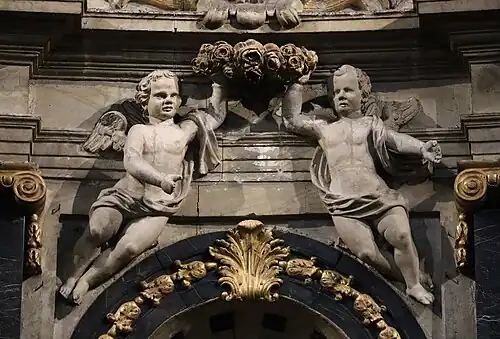 Baroque sculpture on the Saint-Maurice altar
