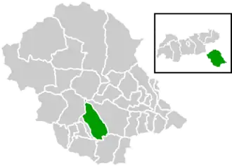 Location within Lienz district