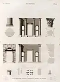 Plan and elevation of the portico of the Roman theatre