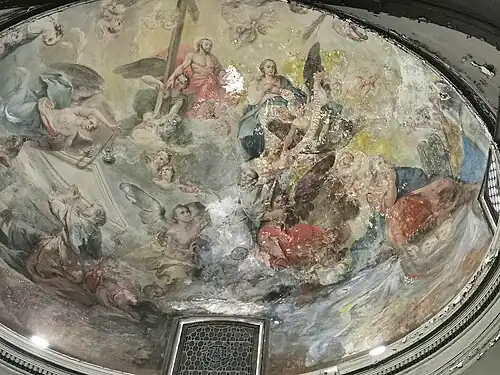 Vault depicting the apotheosis of Saint John of Nepomuk, 18th century, by Francisco Folch de Cardona&nbsp;[es].