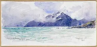 Approach to Doubtful Sound with Mount Grosnez, 1875