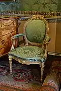 Armchair, 1773, giltwood, State Bedroom – Harewood House