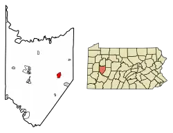 Location of Rural Valley in Armstrong County, Pennsylvania.