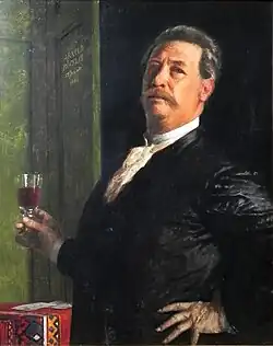 Self-portrait with the wine glass, 1885