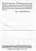 Parlement document dated 28 July 1774, which condemns Joseph Grodemanche called Bellehumeur (4/4)