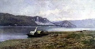 165. Lorenzo Gignous, Veduta del Lago Maggiore, 1885