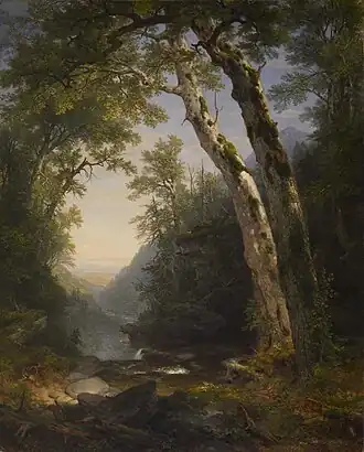 The Catskills, 1859 painting by Asher Brown Durand depicting the Catskills using the "sublime landscape" approach[32]