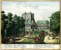 Large Pavilion with the stairs that can be hidden within the bridge