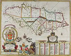 Novissima et accuratissima Insulae Jamaicae, 1672