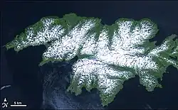Attu Island with land area of 892.795 km2 (344.710 sq mi)