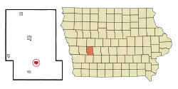 Location of Exira, Iowa