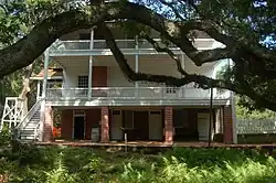 Rear view of Oakley Plantation house
