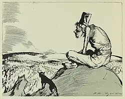 'Australian Forest Destruction', published in Art in Australia, 1 June 1926 (caption: "My word, pretty soon none of us real Australians left!").