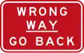 (G9-69) Wrong Way - Go Back