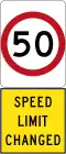 New 50&nbsp;km/h Speed Limit (used in South Australia)