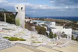 Awaji Yumebutai, showing the view and the stairs down