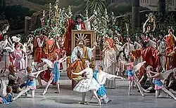 The apotheosis "Gloire d’Olympe" from the Mariinsky Ballet's reconstruction of Le Réveil de Flore. St. Petersburg, 2007