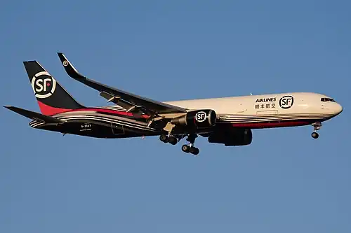 SF Airlines Boeing 767-304ER(BCF) at Beijing Capital International Airport