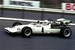 Hubert Hahne racing a BMW 269 F2 car in 1970.