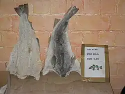 Salted and dried cod, produced in Norway