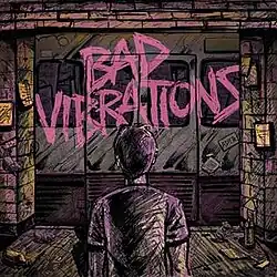 A parody of their debut album "And Their Name Was Treason", but the only difference is that it is animated and it is called "Bad Vibrations". The man is looking at train tracks. The train reads "Bad Vibrations" in pink. "ADTR" can be seen on the train. Bricks appear above the train, as well as next to it in both ways. The ground is made of wood. Wood appears as well at the bottom of the train.