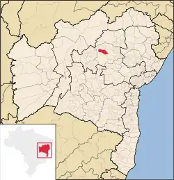 Localization of Várzea Nova in Bahia, Brazil