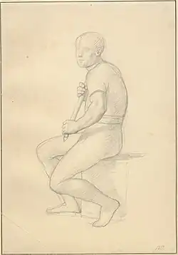 Sketch for the portrait of Thor