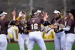A Yellow Jackets softball game in 2022
