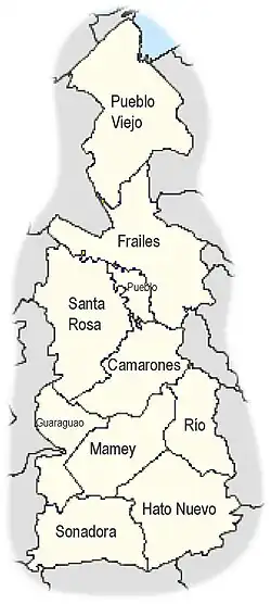 Barrios of Guaynabo, Puerto Rico locator map