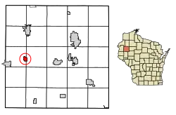 Location of Almena in Barron County, Wisconsin