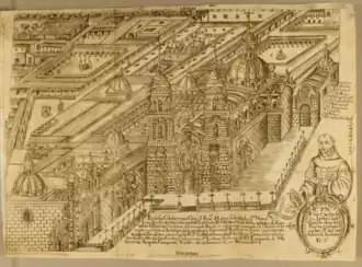 Basilica of San Francisco de Lima in 1675 by Juan de Benavides