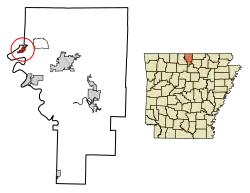 Location of Lakeview in Baxter County, Arkansas.