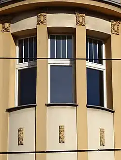 Detail on a bay window