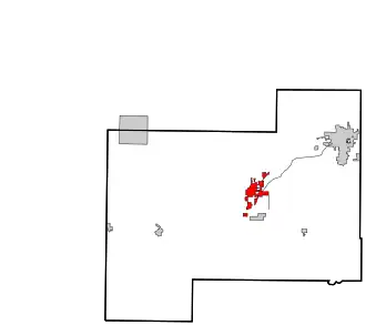Location in Beckham County and the state of Oklahoma