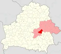 Location of Kirawsk district