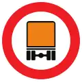 C25a: No entry for vehicles transporting dangerous goods