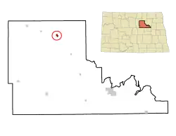 Location of Leeds, North Dakota