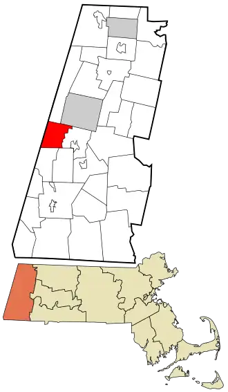 Location in Berkshire County and the state of Massachusetts.