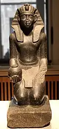 Statue of Sobekhotep VI, who wears the Egyptian male skirt, the shendyt, from Neues Museum (Berlin, Germany)