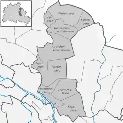District map of Lichtenberg