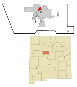 Location of Los Ranchos de Albuquerque, New Mexico