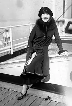 Betty Compson on a ship