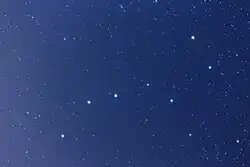 View of the night sky, showing the Big Dipper constellation