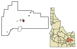 Location of Blackfoot in Bingham County, Idaho