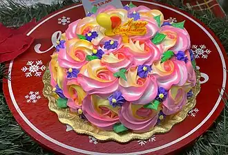 Multicolored Birthday Cake